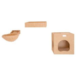 Armarkat W1907B Cat Wall Tree Natural Beige Condo Perch Soft Perch 10lbs