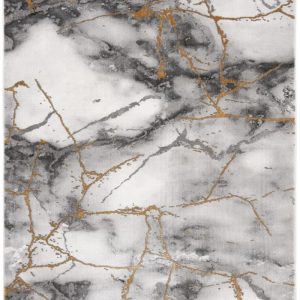 SAFAVIEH Craft Paul Abstract Area Rug, Grey/Gold, 5'3" x 7'6"