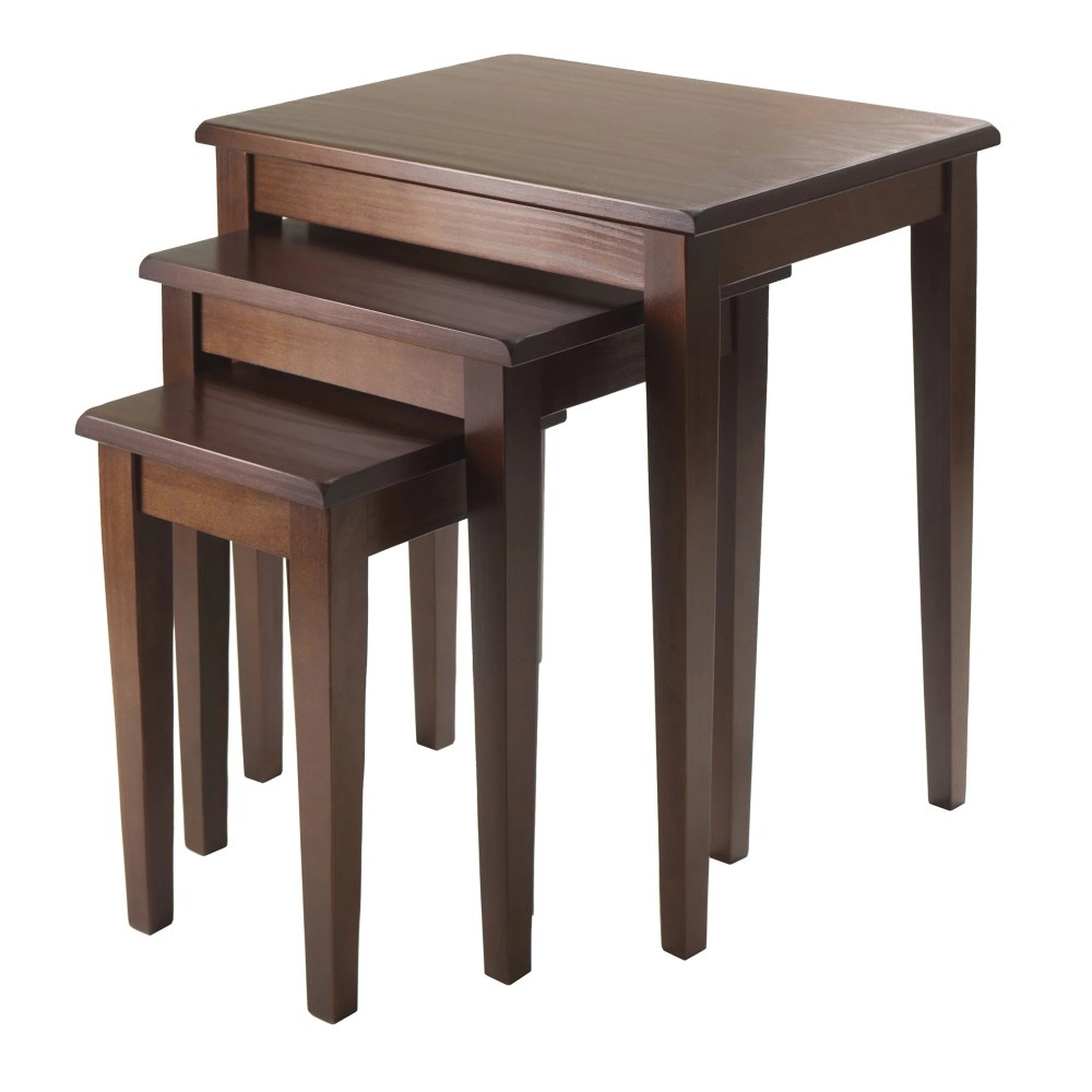 Winsome Wood Regalia 3-Piece Nesting Table Set,Walnut Finish