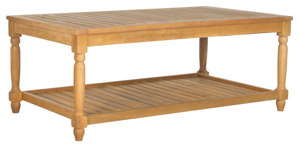Safavieh Oakley Outdoor Patio Rectangular Coffee Table - Natural - Image 3
