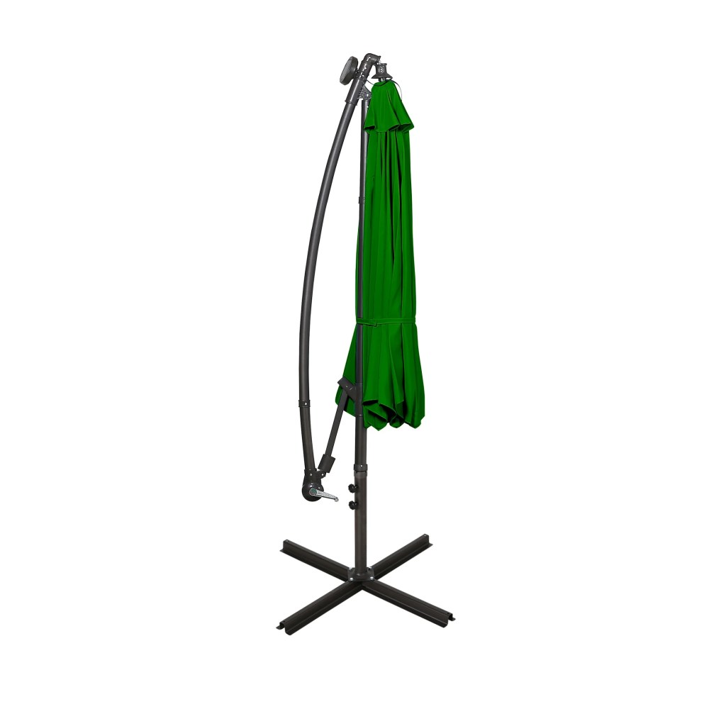 Westin Outdoor 94" Dark Green Solid Print Octagon Offset and Cantilever Patio Umbrella - Image 2