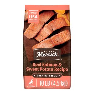 Merrick Premium Grain Free Dry Adult Dog Food,  Wholesome And Natural Kibble With Real Salmon And Sweet Potato,  10.0 lb. Bag