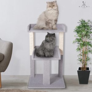 Lulu 2-Tier Cat Tree Tower for Indoor Cats-Large Cat Tower & Cat Condo for Large Cats Cat Tree House:Gray
