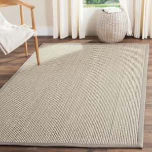 SAFAVIEH Natural Fiber Rosheen Braided Area Rug, Grey, 6" x 9"