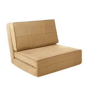 Your Zone Ultra Soft Suede 3 Position Convertible Flip Chair,Beige
