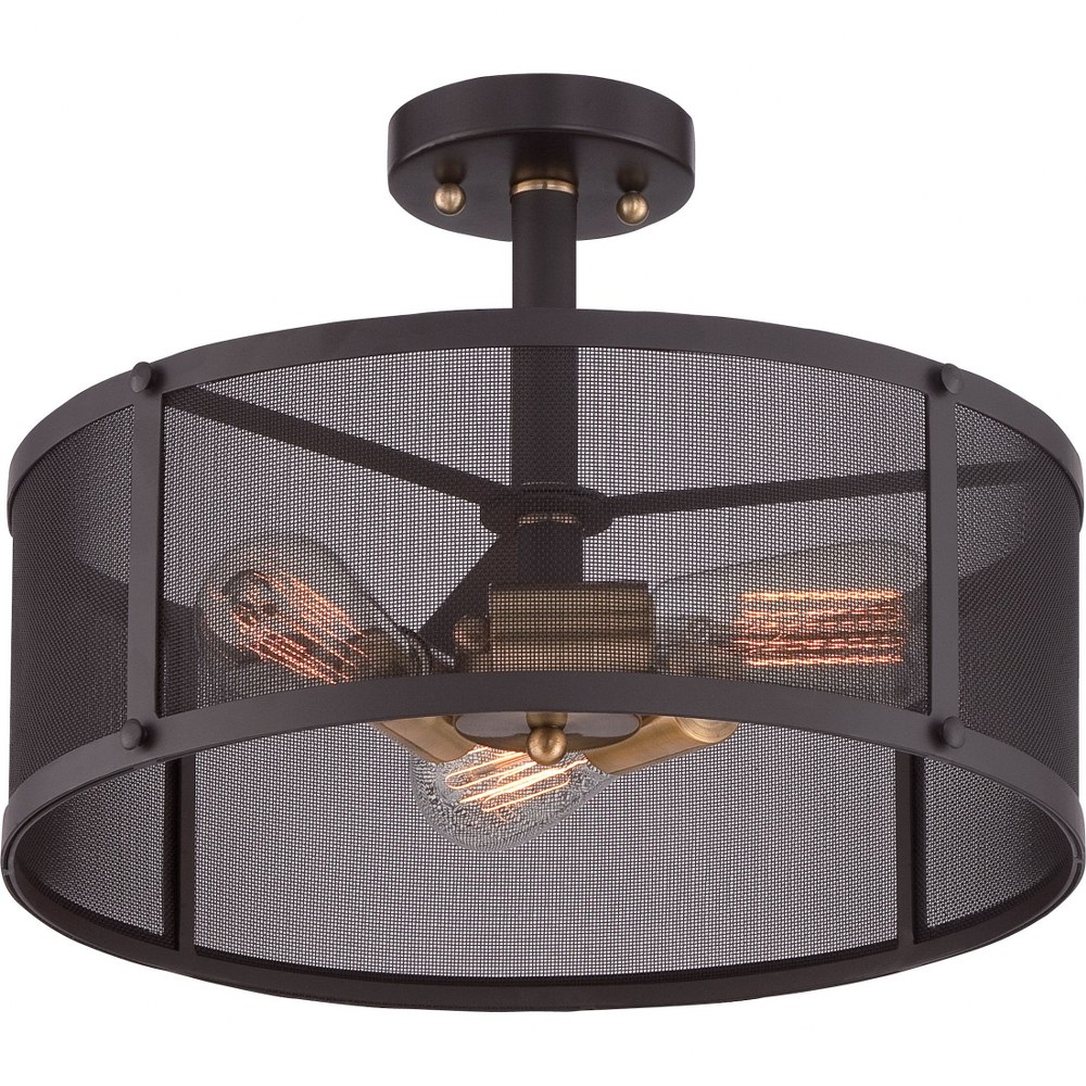 Quoizel Lighting - Three Light Semi-Flush Mount - Semi-Flush Mount - Union - Image 3