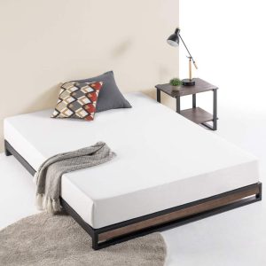 Zinus Good Design Winner Suzanne 6" Bamboo and Metal Platform Bed - Grey Wash, Twin