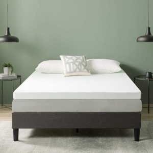 Zinus Spa Sensations 3" Green Tea and Charcoal Memory Foam Topper, Twin