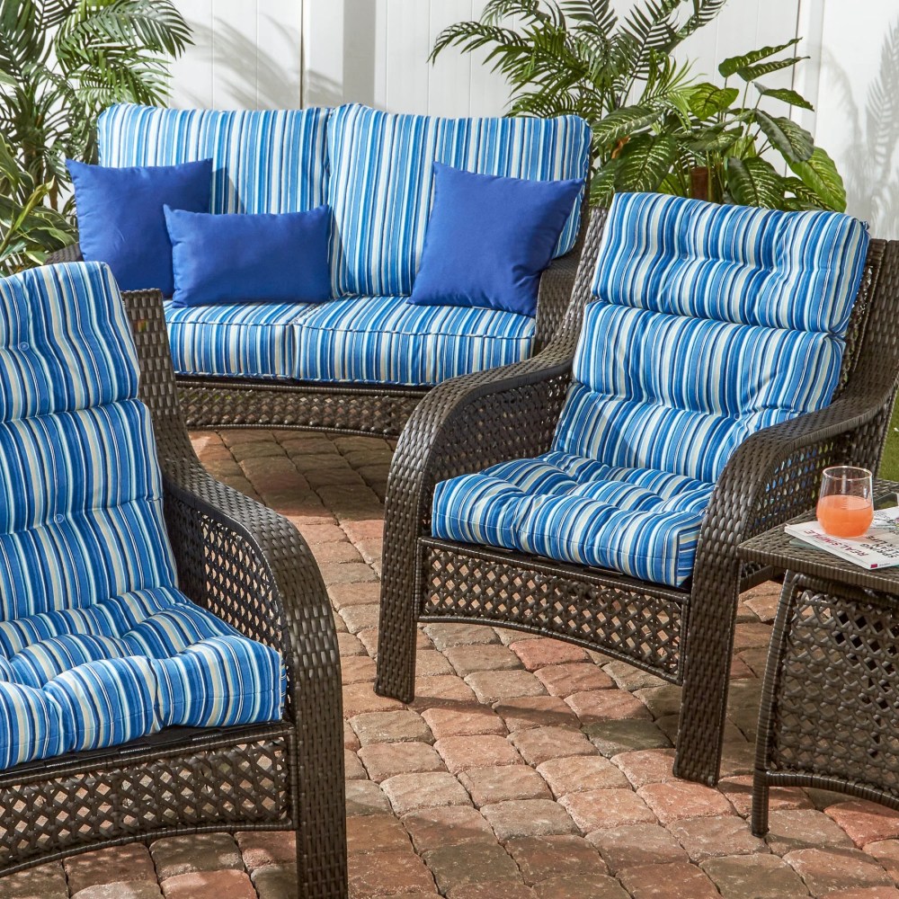 Sunbeam 44 x 22 in. Outdoor High Back Chair Cushion (2-Pack) by Greendale Home Fashions - Image 53