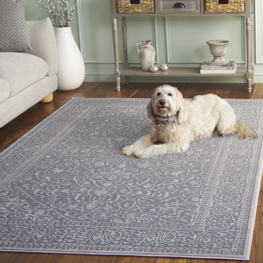Safavieh Reflection Dolkar Oriental Area Rug, Light Gray/Cream, 12" x 18" - Image 6