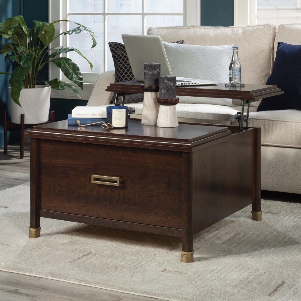 1934 Collection,by Sauder Lift-Top Coffee Table,Deco Cherry Finish