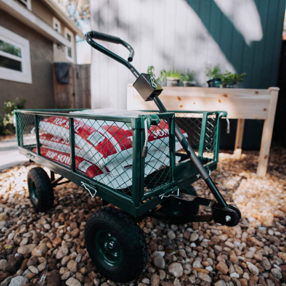 Backyard Expressions Garden Utility Cart, 38" X 20" Bed, Pneumatic Tires, 600 Lb Weight Capacity - Image 3