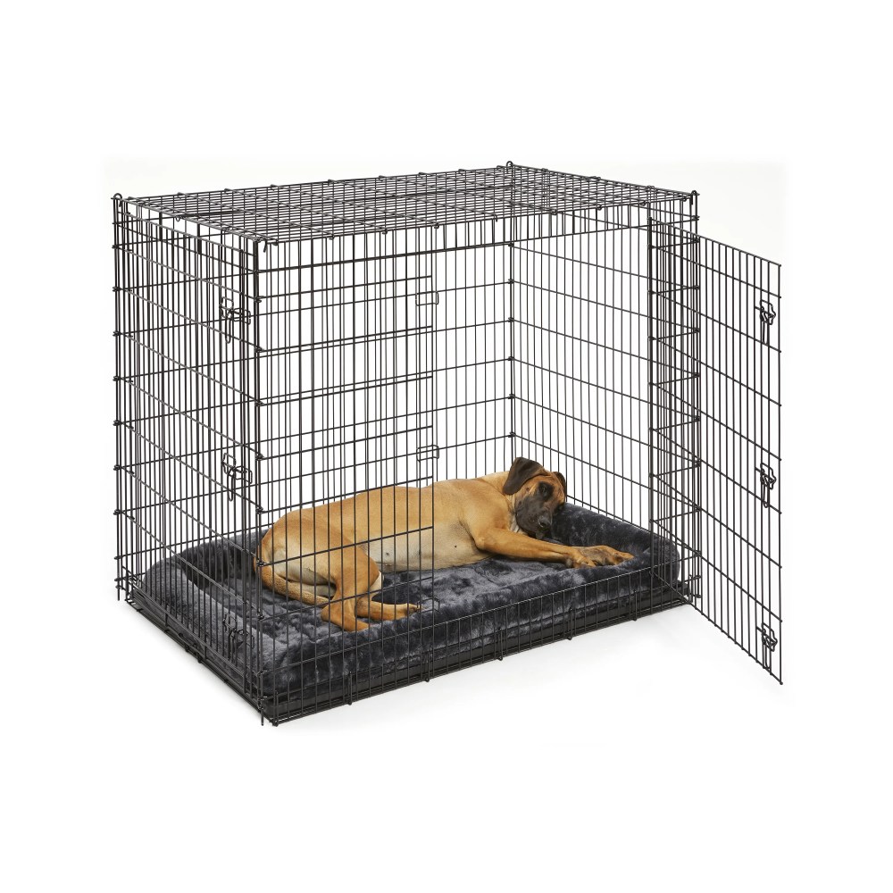 Solutions by MidWest Homes for Pets 54-Inch Drop Pin Crate for Giant Breeds Over 100 lbs, Double Door Dog Crate with Leak-Proof Tray & Secure Latches, Durable Drop Pin Construction - Image 4