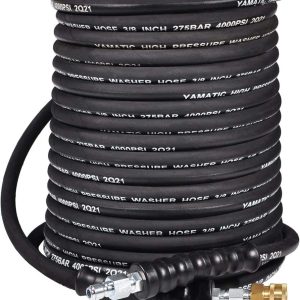 YAMATIC 3/8" Pressure Washer Hose 50 FT with Swivel Quick Connect For Cold