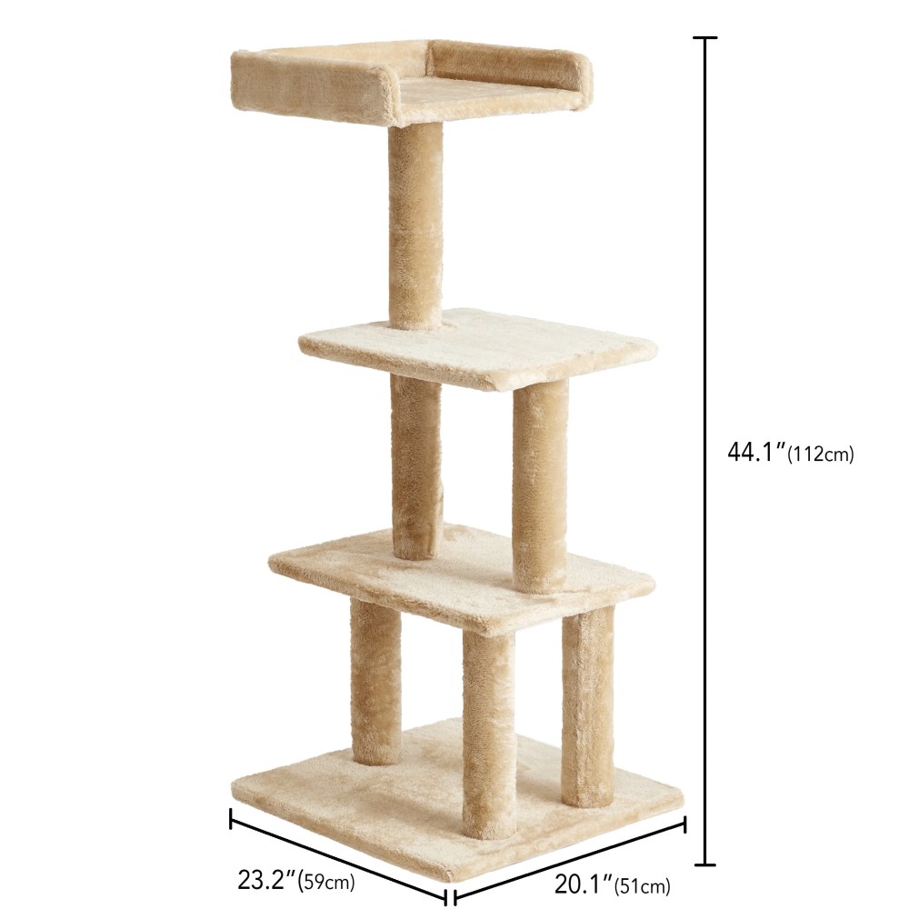 Two by Two Sycamore 44.1-inch Cat Tree, Cat Tower, Scratch Pad & Playground - Image 6