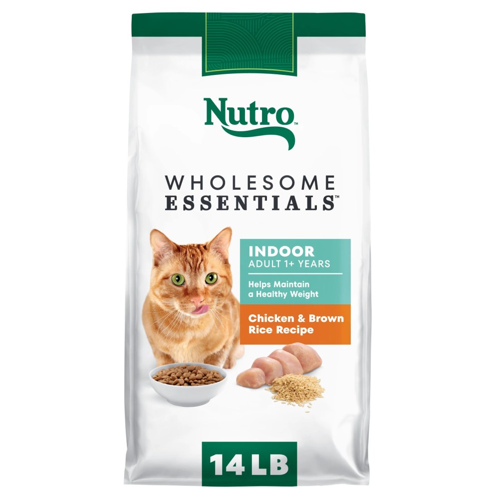 Bundle: NUTRO Grain Free Wet Cat Food Cuts in Gravy Beef, Tuna, & Chicken Variety Pack, (24) 2.64 oz. PORTIONS & NUTRO WHOLESOME ESSENTIALS Dry Cat Food, Indoor Cat Chicken & Brown Rice, 14 lb. B - Image 3