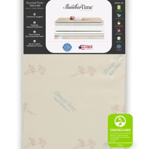 Simmons Beautyrest Beautysleep Slumbertime Naturally Kids 5.5" Waterproof Crib/Toddler Bed Firm Tight Top