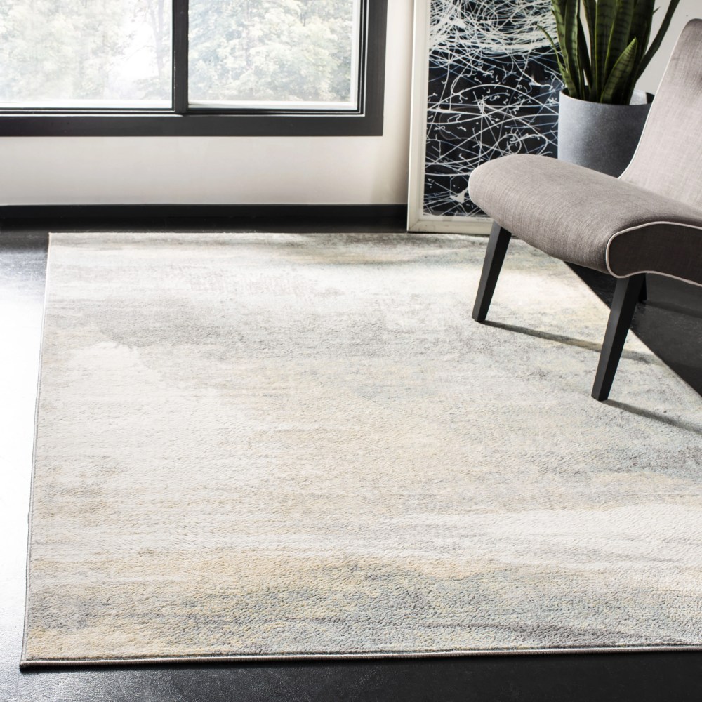 SAFAVIEH Jasper Tracery Abstract Overdyed Area Rug, Grey/Gold, 10" x 13"