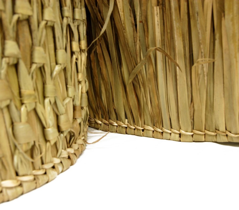 Backyard X-Scapes Natural Mexican Palm Thatch Runner Roll Roof Thatching 35" H x 8" L - Image 7