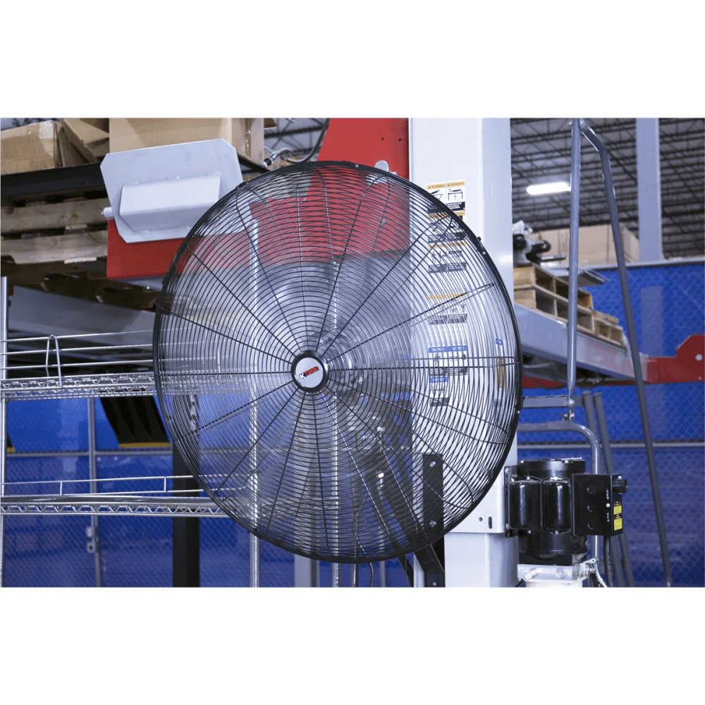 K Tool International 77732 New 30" Oscillating Wall Mounted Industrial Fan Black - Image 4