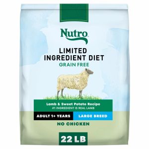 NUTRO Limited Ingredient Diet Adult Large Breed Dry Dog Food Lamb & Sweet Potato,  22 lb. Bag
