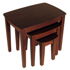 Winsome Wood Bradley 3-Pc Nesting Table Set,Walnut Finish