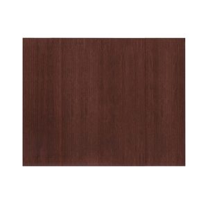Anji Mountain 47" x 60" Bamboo Chair Mat for Carpet and Hard Floor, 12mm - Rectangular without Lip, Dark Cherry