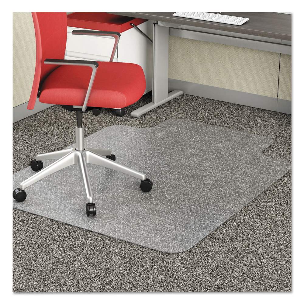 Deflecto EconoMat Occasional Use Chair Mat, Low Pile Carpet, Flat, 36 x 48, Lipped, Clear - Image 11