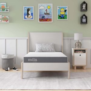 Modway Mila 6" Modern Style Memory Foam Twin Mattress in Gray