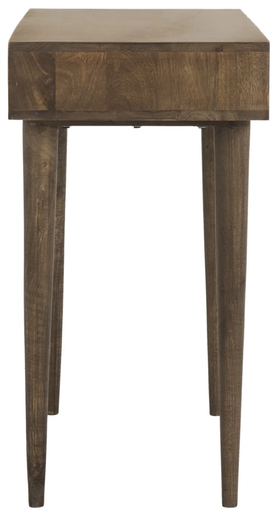 SAFAVIEH Zinnia Modern w/ Drawer Writing Desk, Walnut - Image 5