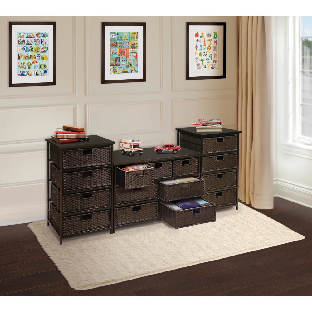 Badger Basket August Collection Tall Four Basket Storage Unit - Espresso - Image 7