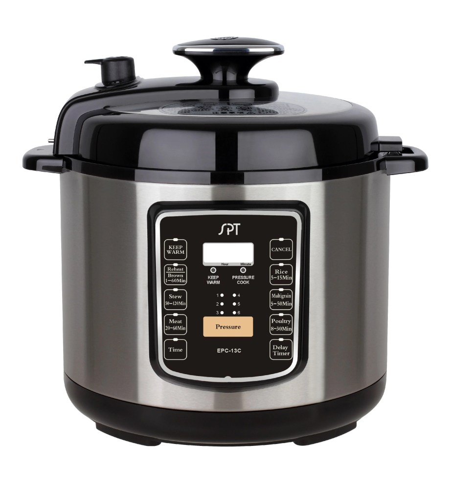 Sunpentown 6.5-Quart Stainless Steel Pressure Cooker with Quick-Release Button - Image 4
