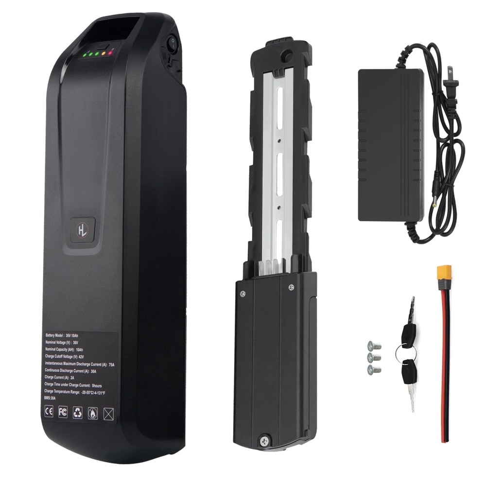 4 Pins 36v 10ah Ebike Battery Pack with Charger Lithium Ion Battery for 750W Electric Bike