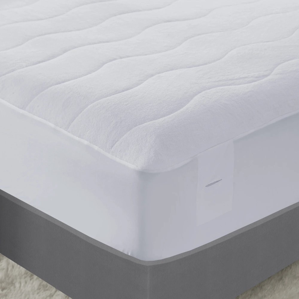 Serta Plush Heated Mattress Pad, Queen, White - Image 4