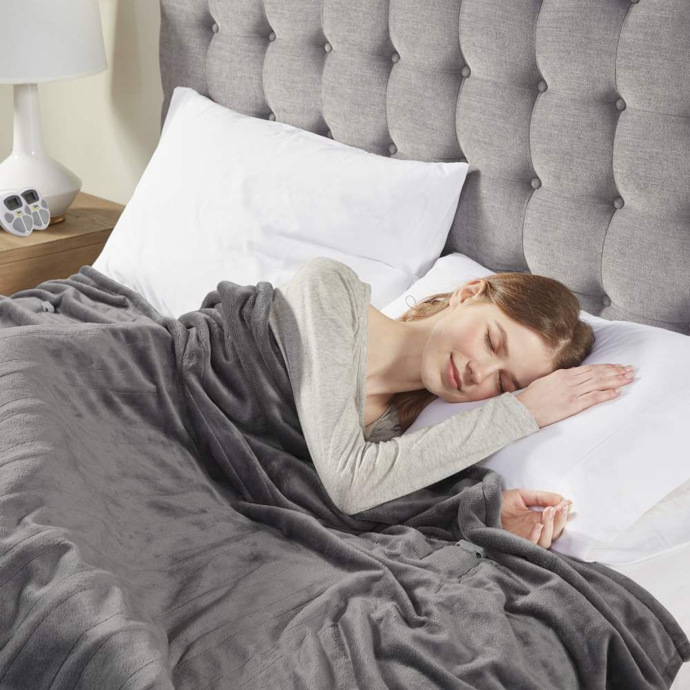 Serta Gray Polyester Electric Blanket, Queen - Image 4