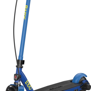 Razor Black Label E100 Electric Scooter - Blue, up to 10 mph, 8" Pneumatic Front Tire, for Child 8