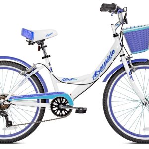 24" Kent Bayside Multi-Speed Girl's Bike, White/Purple, Ages 12 Years