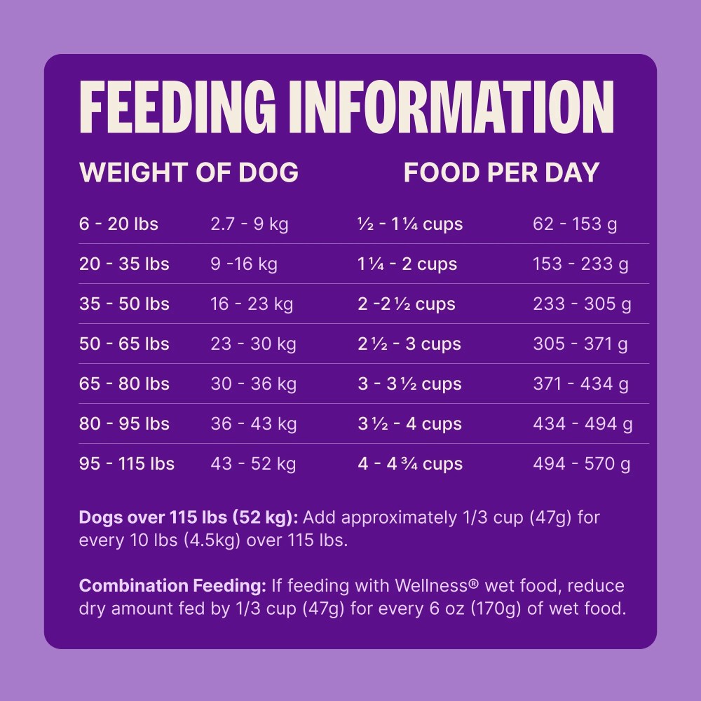 Wellness Complete Health Dry Dog Food, Wholesome Grains, Natural, Chicken & Oatmeal, (30-Pound Bag) - Image 7