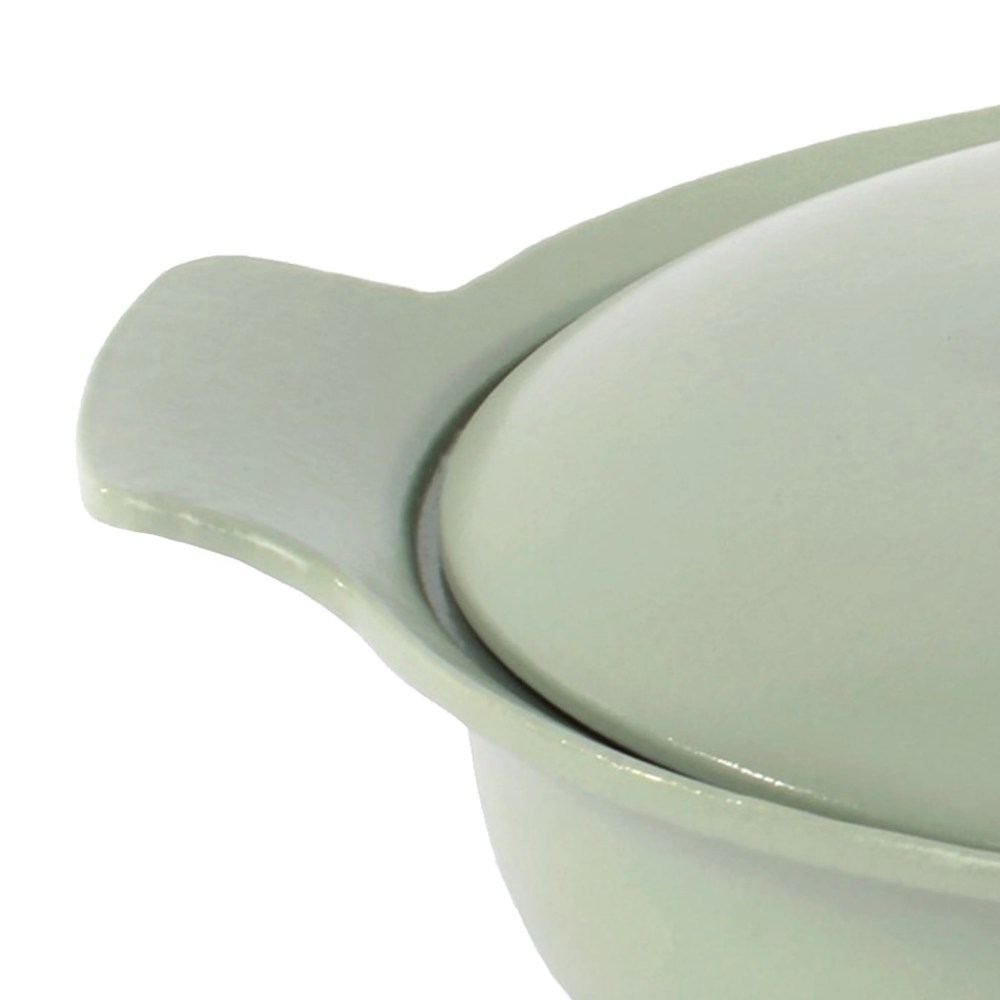 BergHOFF Ron 11" Cast Iron Deep Skillet 3.5Qt. with Lid, Green - Image 4