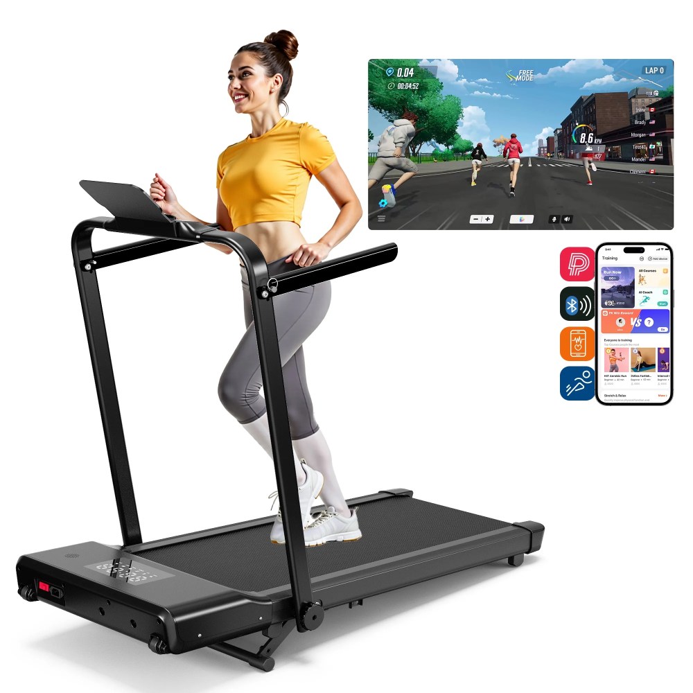 3 in 1 Folding Treadmills for Home, 3.0HP Powerful and Quiet Under Desk Treadmill, 300 lbs Capacity Foldable Walking Pad Treadmill with Remote Control and Space Saving, Free Installation