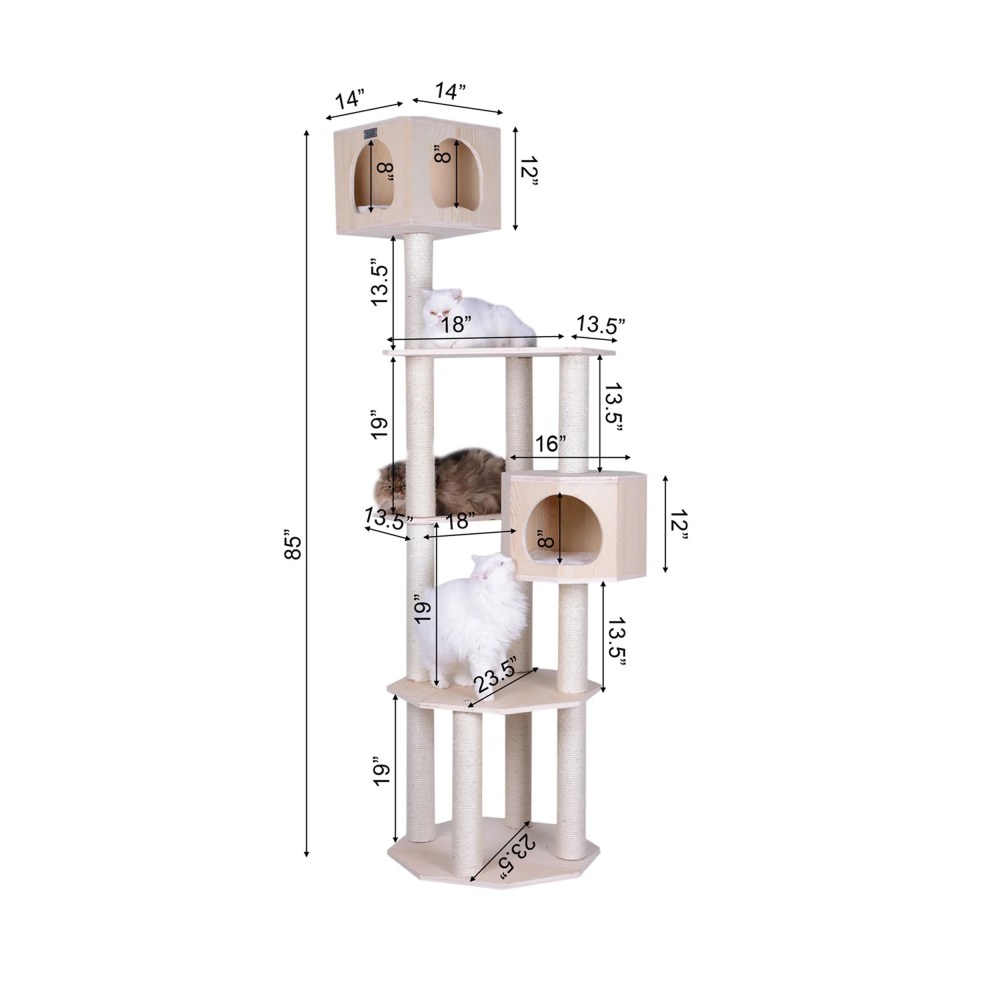 Armarkat Premium Pinus Sylvestris Wood, real wood Cat Tree S8502 - Image 4