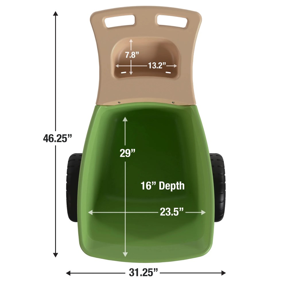 Simplay3 250 lbs Capacity Plastic Foldable Wheelbarrows with Double Wall - Image 12