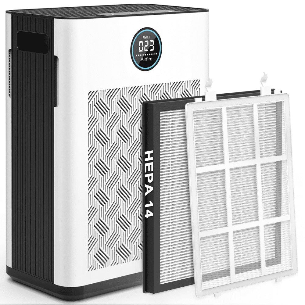 2025 Upgraded Air Purifier for Home Large Room 2300Ft2 with Washable Pre-filter,H14 True Hepa Air Purifiers for Bedroom with Timer,22dB Sleep Mode,for Pets Hair Pollen Odor Dander Dust Wildfire