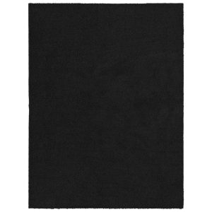 Garland Rug Skyline Shag Black Indoor Area Rug, 5" x 7"