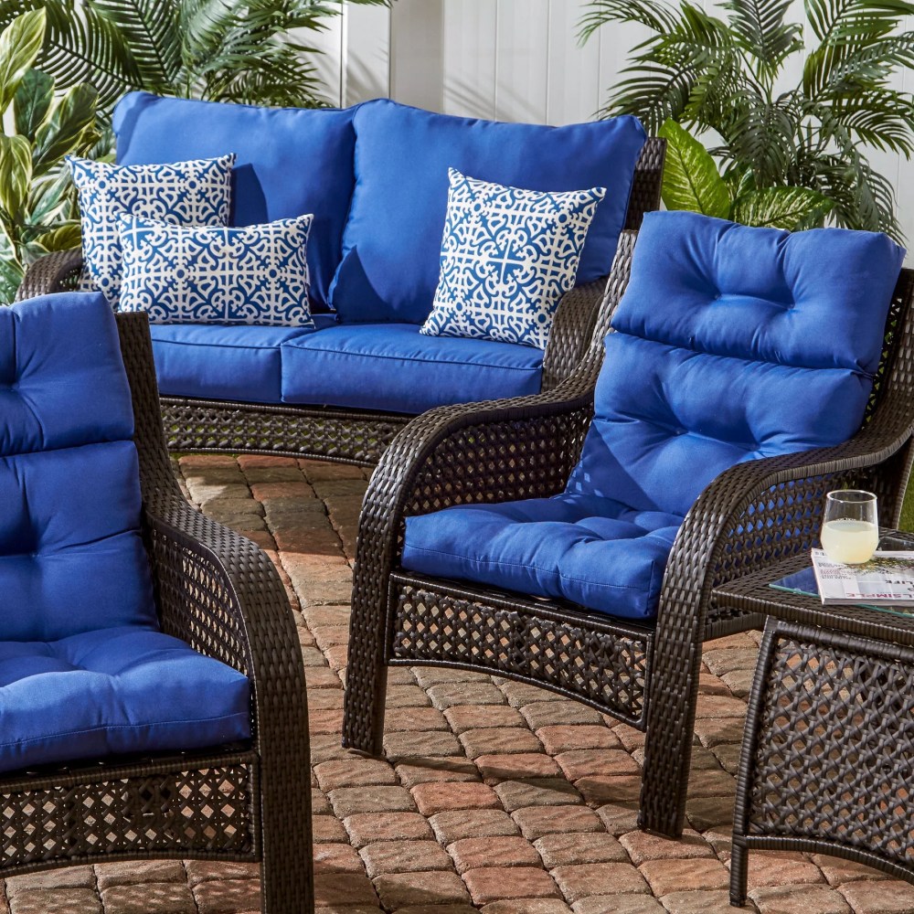 Sunbeam 44 x 22 in. Outdoor High Back Chair Cushion (2-Pack) by Greendale Home Fashions - Image 37