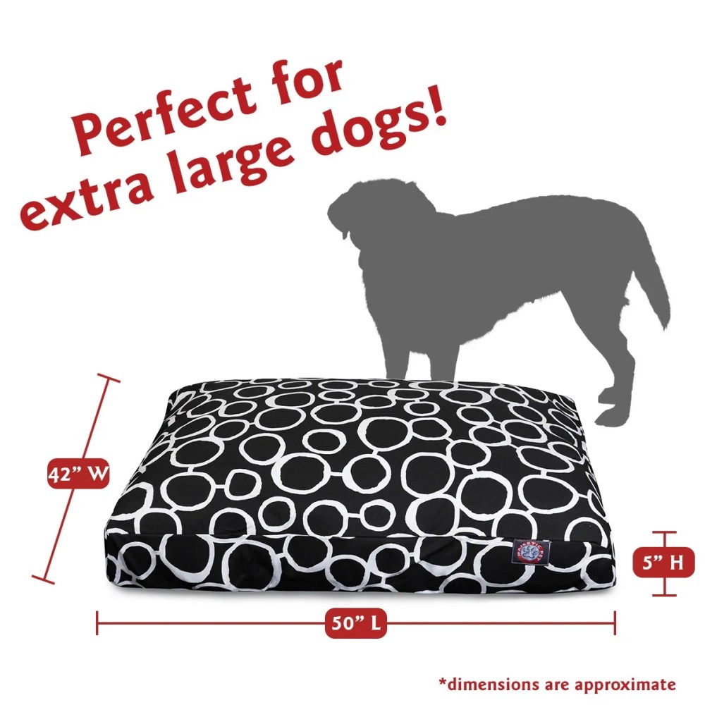 Majestic Pet Fusion Rectangle Pet Bed For Dogs, Removable Cover, Black, Extra Large - Image 3