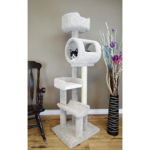New Cat Condos Kitty Tree & Condo Scratching Post Tower,  69-in