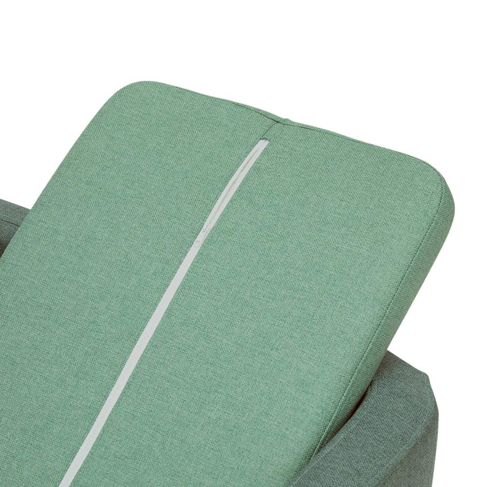 Teamson Pets Bennett Linen Sofa Dog Bed for Pets up to 66 lbs, Sea Green - Image 9