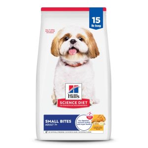 Hill's Science Diet Small Bites Chicken,  Barley & Rice Dry Dog Food for 7 Senior Dogs,  15lb Bag