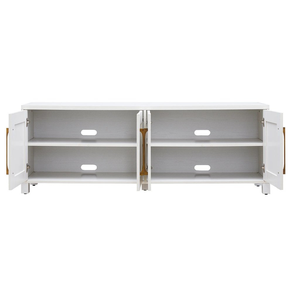 Evelyn&Zoe Chabot Rectangular TV Stand for TV's up to 75", White - Image 9